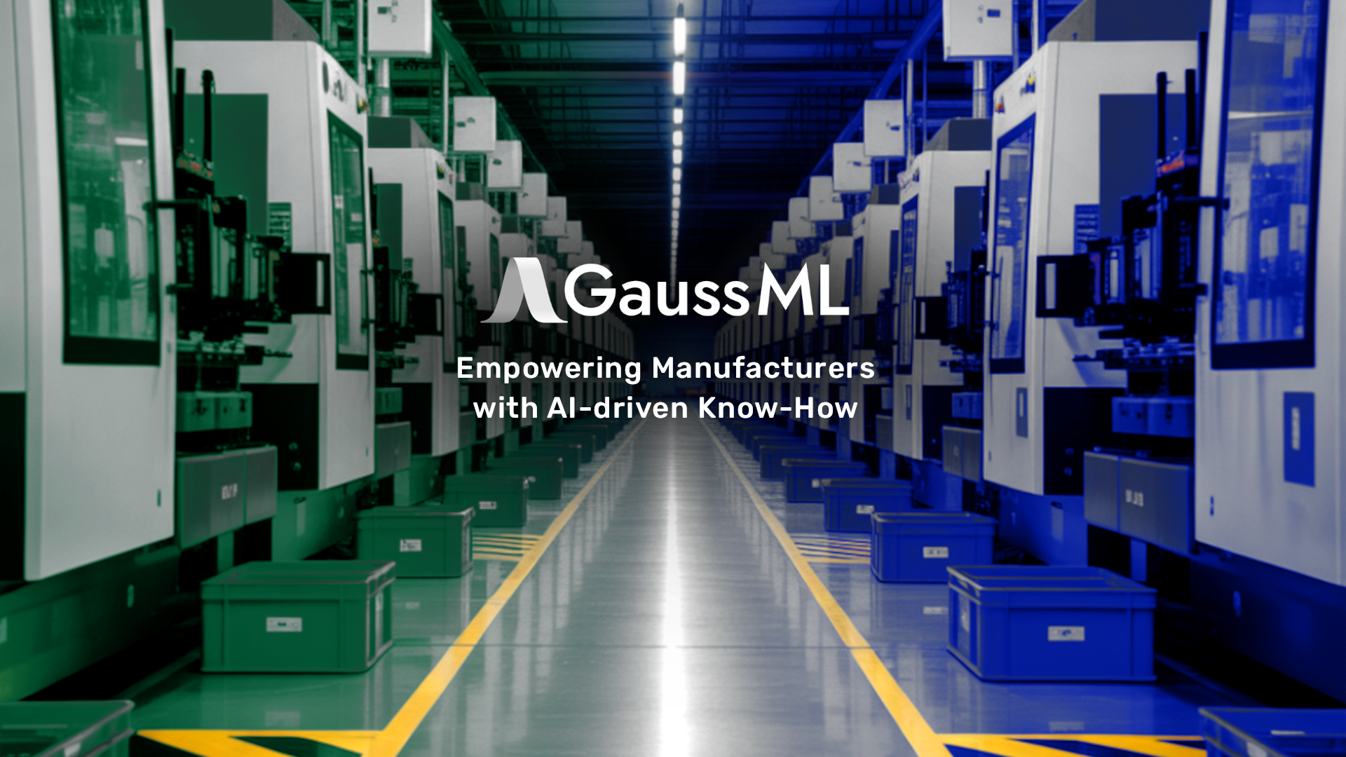 El logotipo de GaussML, con un subtítulo debajo en texto blanco que dice 